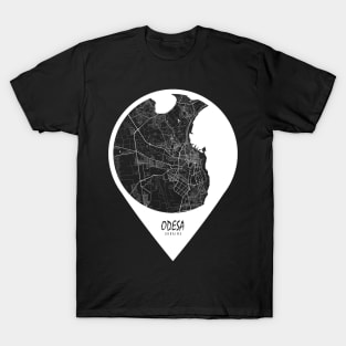 Odesa, Ukraine City Map - Travel Pin T-Shirt